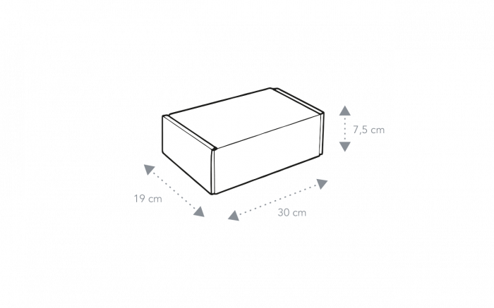 30 x 19 x 7.5 cm - cutie curierat cu benzi adezive [1]