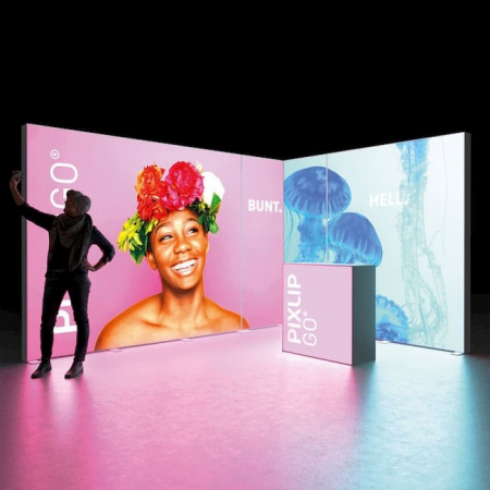 sisteme expoziționale - masa publicitara L PIXLIP GO 100x100
