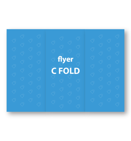 dimensiuni mici - flyer Pliat C-Fold personalizat – A4