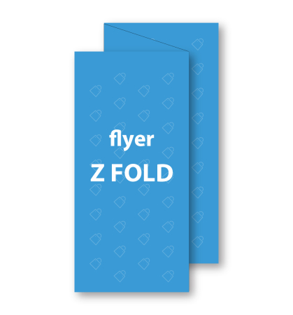 dimensiuni mici - flyer Pliat Z-Fold personalizat – A4