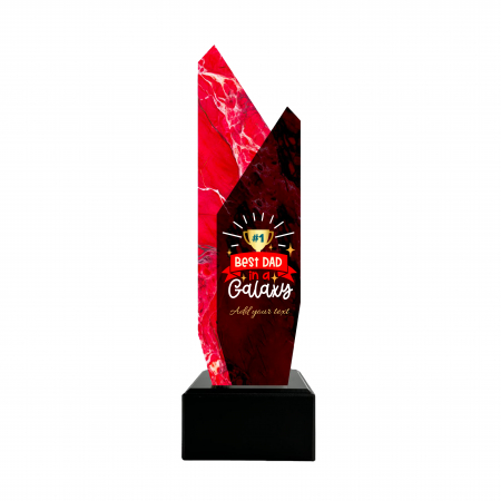 trofee - trofeu acryl rosu