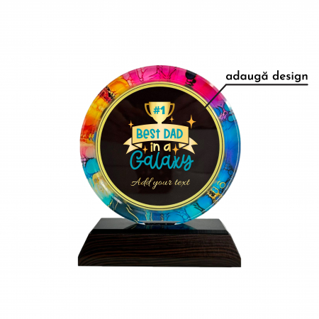 trofeu premium din sticla acryl rotund [1]