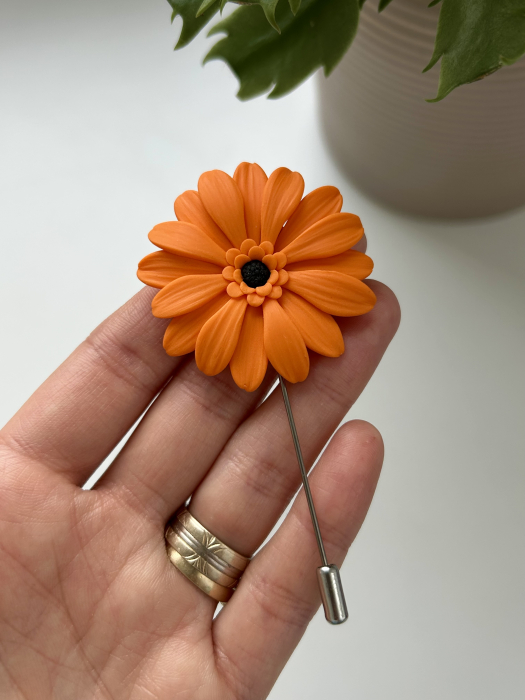 Brosa Gerbera Portocaliu [2]