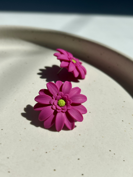 Gerbera Fuchsia - Cercei Stud [2]