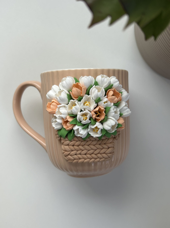 Cana cu Decor Lalele - Peach [1]