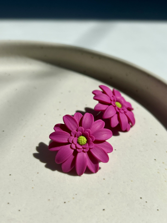 Spring - Gerbera Fuchsia - Cercei Stud