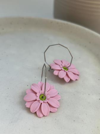 Spring - Gerbera Roz- Cercei