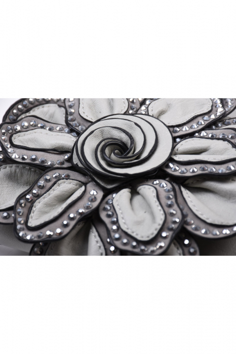Geanta de dama Charmant, piele ecologica, eleganta cu trandafir, 22x17x2cm [2]