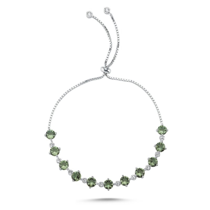 Bratara din argint 925 - placata cu rodiu - piatra semipretioasa Zultanit, dimensiune reglabila prin glisare [1]