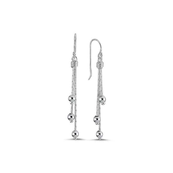 Cercei din argint 925 - placati cu rodiu pentru mentinerea stralucirii si incrustati cu zirconii, model Dangle [1]