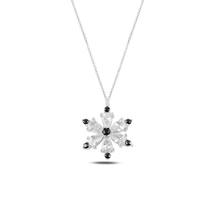 Colier din argint 925, placat cu rodiu pentru mentinerea stralucirii, pandant Lotus Bear Flower [1]
