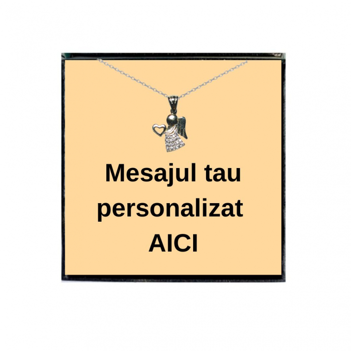 Cutie cu mesaj personalizat si BIJUTERIE din argint 925 placata cu rodiu [2]