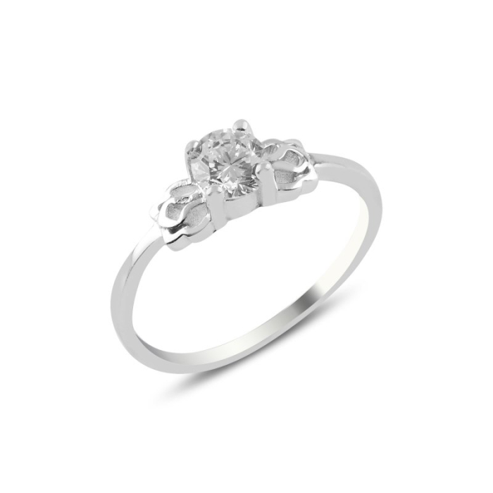 Inel din argint 925 - placat cu rodiu pentru mentinerea stralucirii, model Solitaire Ring- marime  17 (US:8) [1]