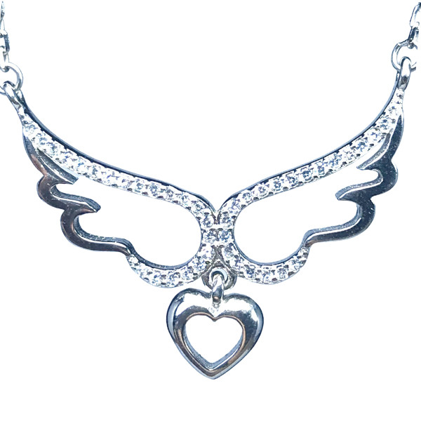 Colier argint 925 - placat cu rodiu/ WINGS HEART [3]