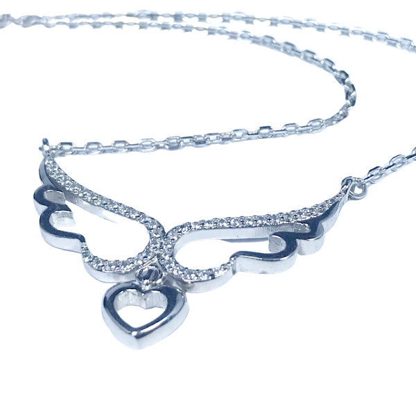 Colier argint 925 - placat cu rodiu/ WINGS HEART [2]