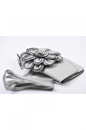 Geanta de dama Charmant, piele ecologica, eleganta cu trandafir, 22x17x2cm [2]