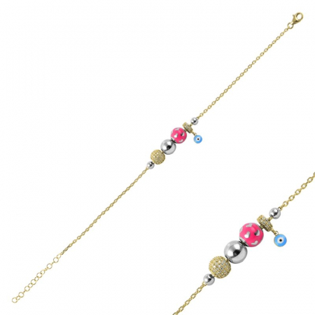 Bratari - Bratara din argint 925 - placata cu aur, model Charm Bracelet