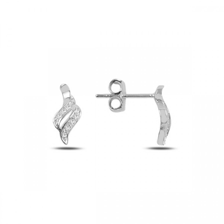 Cercei - Cercei din argint 925 - placati cu rodiu pentru mentinerea stralucirii, model Aesthetic Crystal