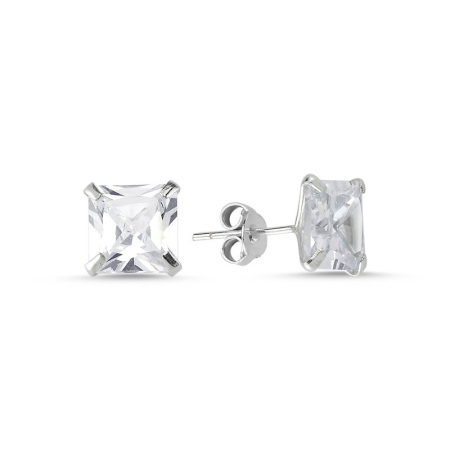 Cercei - Cercei din argint 925 - placati cu rodiu pentru mentinerea stralucirii, model Diamonds