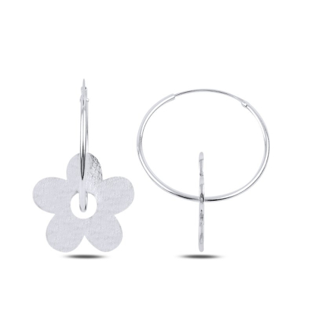 Cercei - Cercei din argint 925 - placati cu rodiu pentru mentinerea stralucirii, model 25mm Plain Hoop