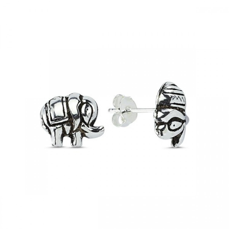 Cercei - Cercei din argint 925 - placati cu rodiu pentru mentinerea straucirii, model Stoneless Elephant