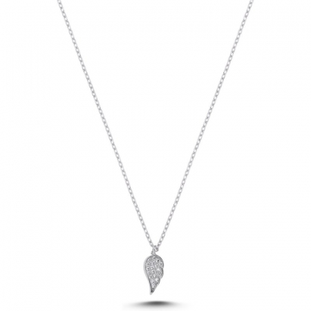 Coliere - Colier din argint 925, elegant, placat cu aur roz, pandantiv Aripa