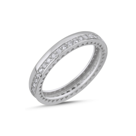 Inele - Inel din argint 925 - placat cu rodiu pentru mentinerea stralucirii, model Eternity  - marime 17