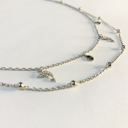 Colier din argint 925 - lant dublu - delfini [1]