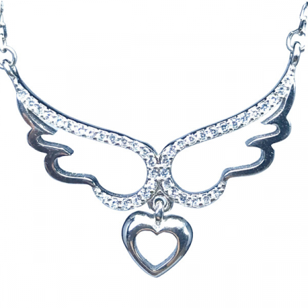 Colier argint 925 - placat cu rodiu/ WINGS HEART [2]