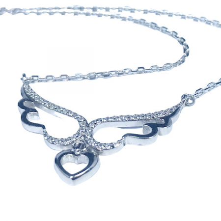 Colier argint 925 - placat cu rodiu/ WINGS HEART [1]