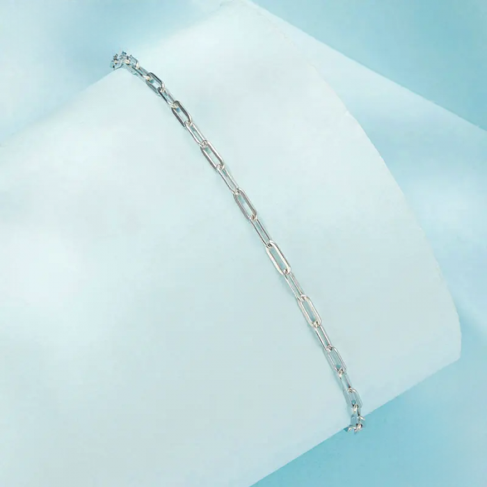 Bratara din Argint 925 reglabila 16 - 20 cm – Delicate Paper Clip, Bijuterii Nadiela [5]