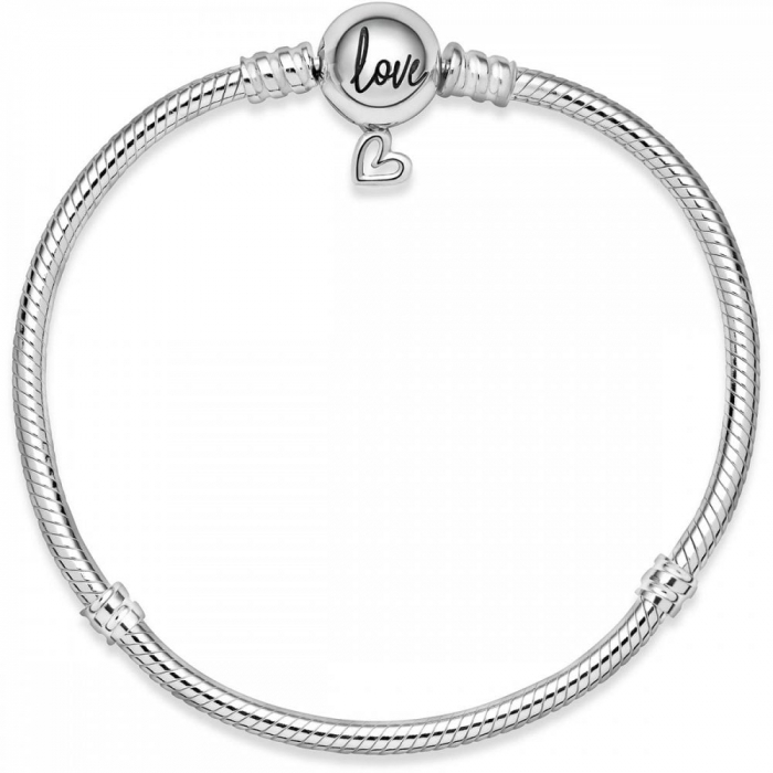 Bratara pentru talismane compatibile Pandora din Argint 925 – Moments of Love 17 cm, Bijuterii Nadiela [3]