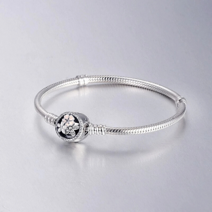Bratara pentru talismane compatibile Pandora din Argint 925 – Poetic Blooms 19 cm, Bijuterii Nadiela [6]
