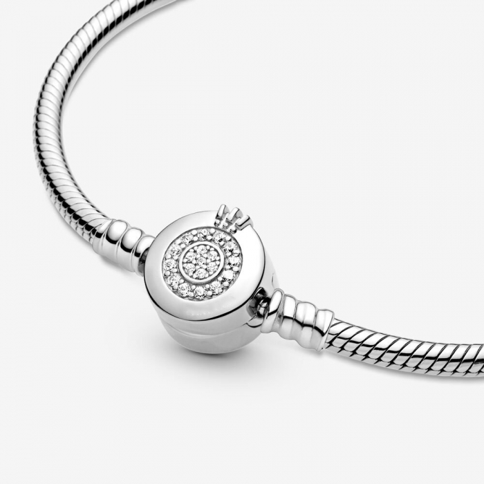 Bratara pentru talismane compatibile Pandora din Argint 925 – Queen's bracelet 17 CM, Bijuterii Nadiela [2]