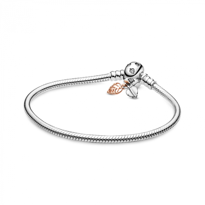 Bratara pentru Copii compatibila Pandora din Argint 925 – Leaves & Snake 16 cm, Bijuterii Nadiela [3]