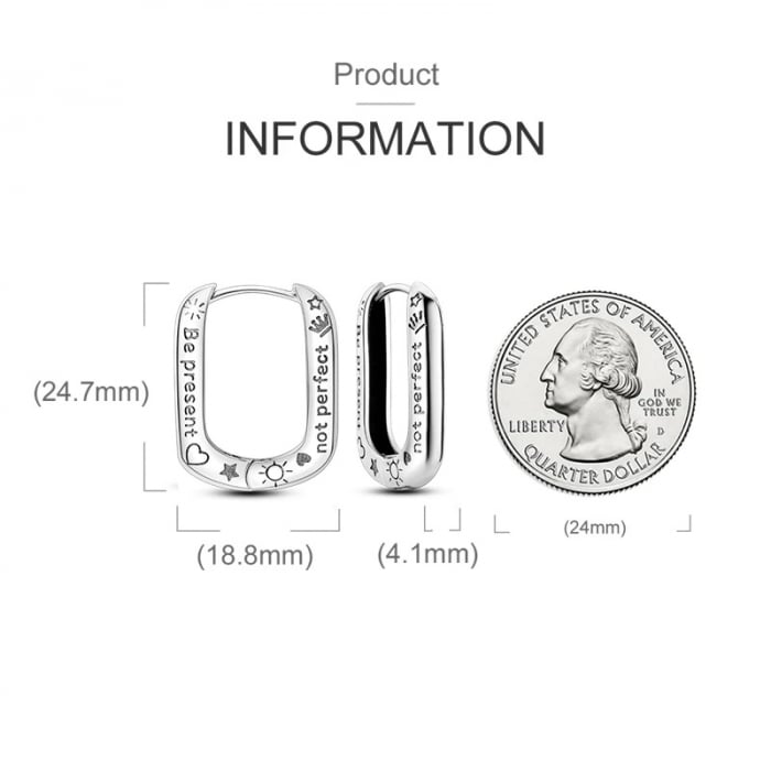 Cercei Argint 925 – Fii prezenta, nu perfecta [4]