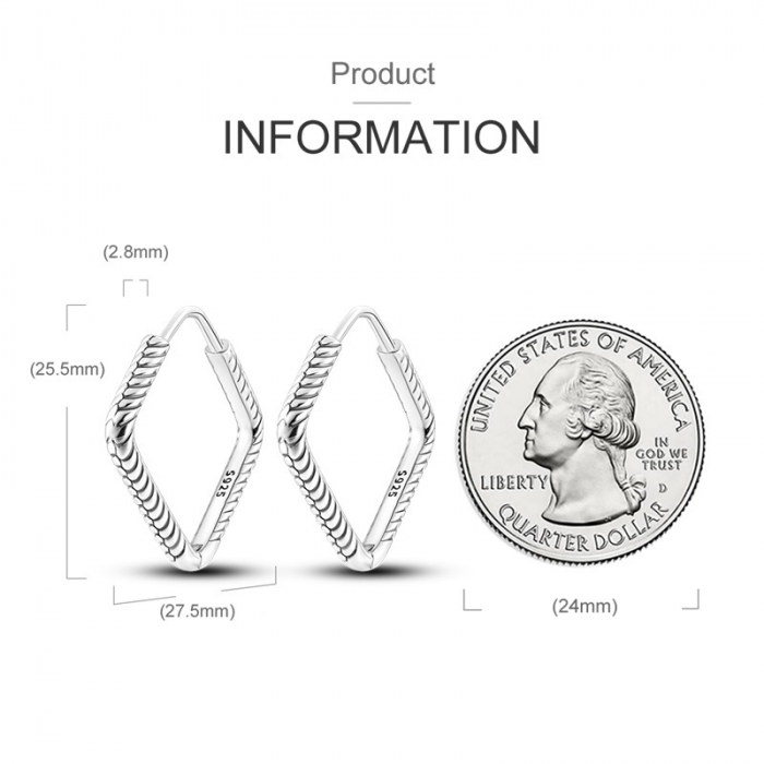 Cercei Argint 925 – Romb [3]