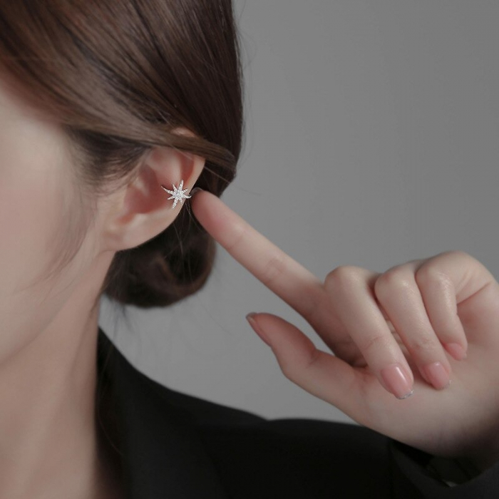 Cercei clips, Shiny Star Clips Bijuterii Nadiela [2]