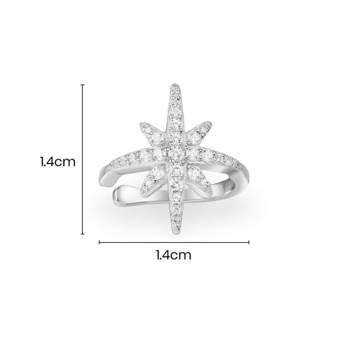 Cercei clips, Shiny Star Clips Bijuterii Nadiela [5]