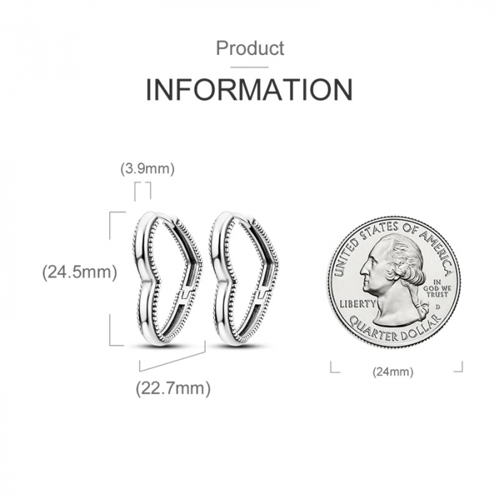 Cercei Argint 925 – Big hearts [4]