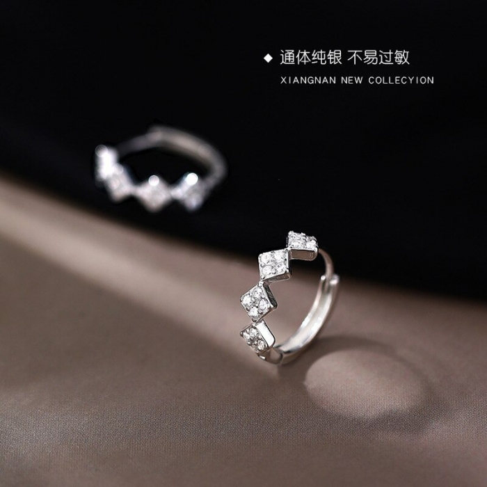 Cercei Argint 925 – Geometric Diamond, Bijuterii Nadiela [3]