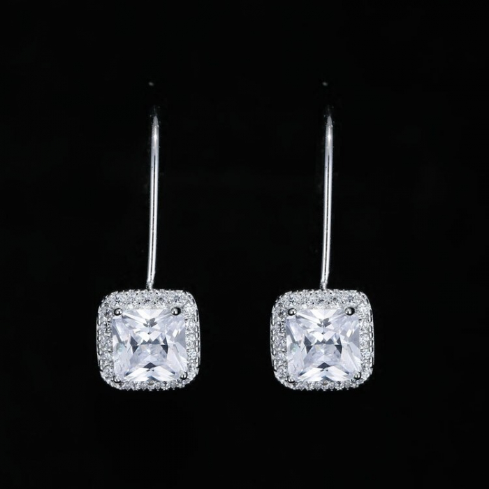 Cercei Argint 925 – Square Diamond, Bijuterii Nadiela [2]