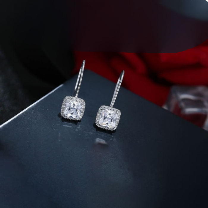 Cercei Argint 925 – Square Diamond, Bijuterii Nadiela [3]