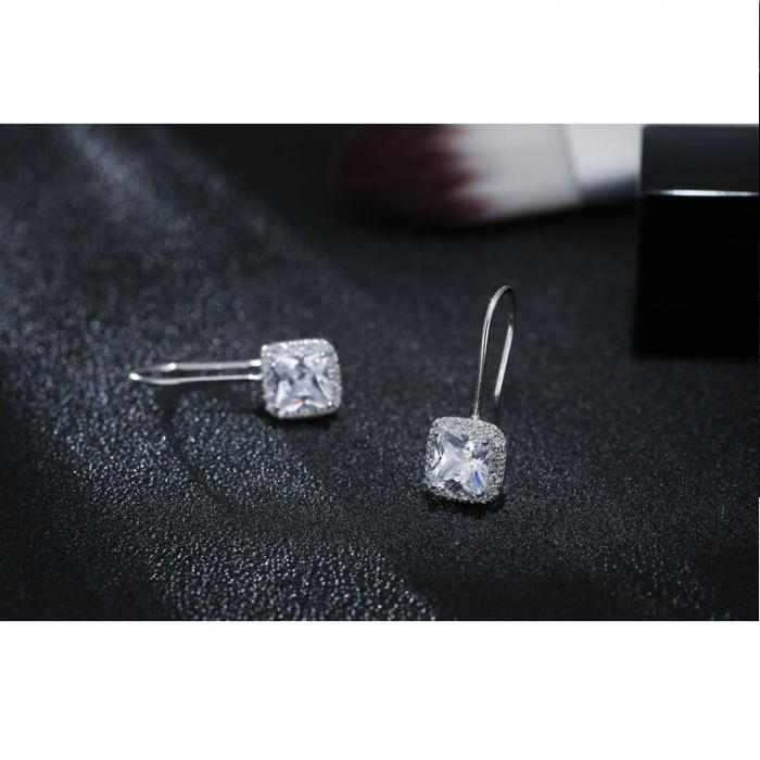 Cercei Argint 925 – Square Diamond, Bijuterii Nadiela [4]