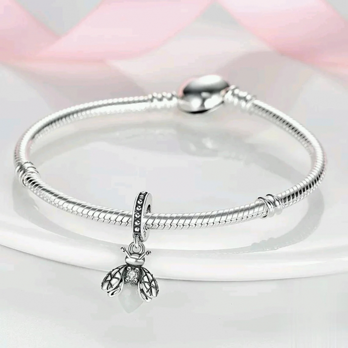 Talisman Argint 925, Charm compatibil Pandora – Licurici luminos, Bijuterii Nadiela [3]