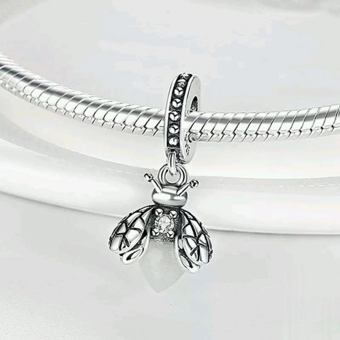 Talisman Argint 925, Charm compatibil Pandora – Licurici luminos, Bijuterii Nadiela [2]