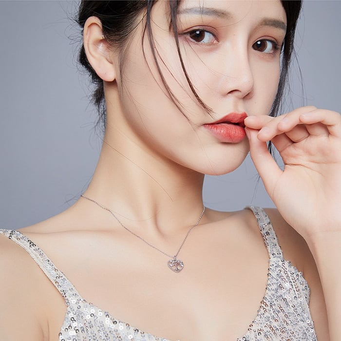 Bijuterii Nadiela, Lantisor din argint 925 - Copacul iubirii [4]