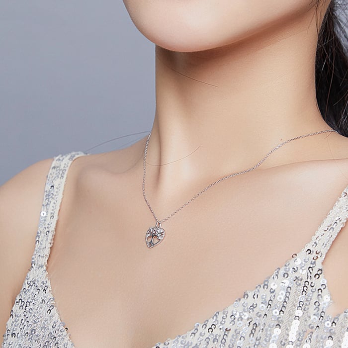 Bijuterii Nadiela, Lantisor din argint 925 - Copacul iubirii [6]