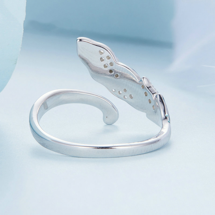 Bijuterii Nadiela, Inel reglabil din Argint 925 - Feather [4]