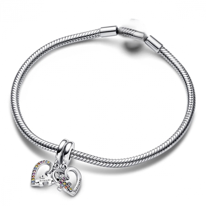 Talisman Argint 925, Charm compatibil Pandora – True friends, Bijuterii Nadilea [4]